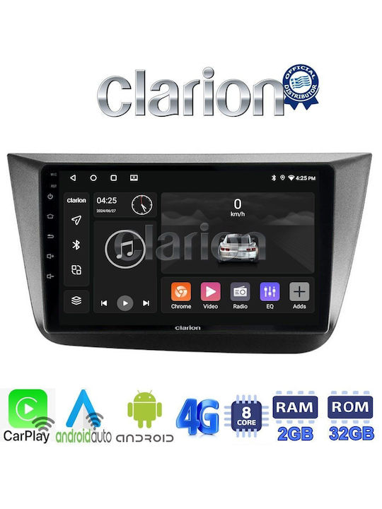 Clarion Ηχοσύστημα Αυτοκινήτου για Seat Altea 2004 > 2015 (Bluetooth/USB/WiFi/GPS/Apple-Carplay/Android-Auto) με Οθόνη Αφής 9"