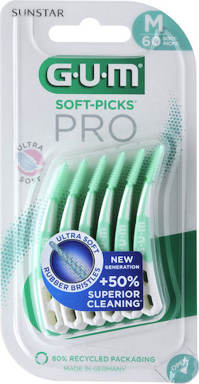 GUM Soft Picks Pro Interdental Brushes Medium Green 30pcs