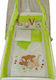 Beboulino Baby Cradle Bedding Set Love 6pcs Green