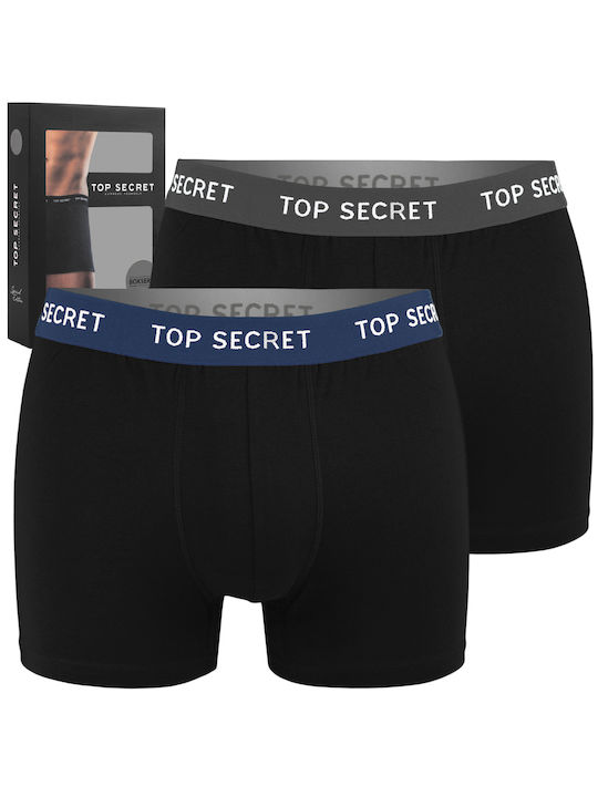 Top Secret Men's Boxers Black 2Pack