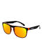 Trizand Sunglasses with Black Plastic Frame and Orange Polarized Mirror Lens