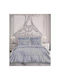 Makis Tselios Home Bettdecken-Set Großes Doppelbett 240x250cm Blau 3Stück
