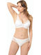 Norddiva Unterwäsche-Set für Damen BH mit Brasilien Weiß