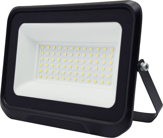 Powertech Στεγανός Προβολέας LED 50W Φυσικό Λευκό 4000K IP65