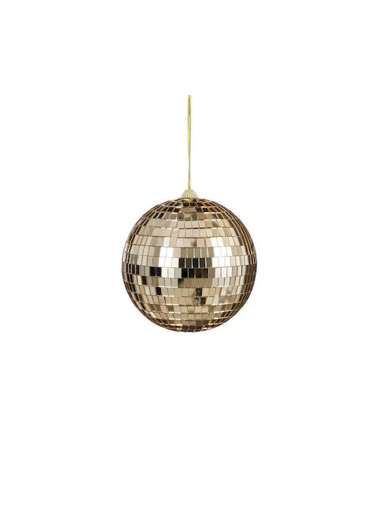 Plastona Christmas Hanging Ball Ornament With Gold Dust With Beads