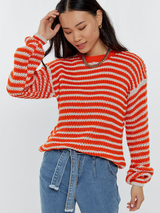 Women's Sweater Striped orange