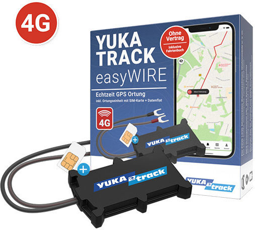 IoT YUKAtrack EasyWire 4G AIO GPS Tracker with 4G for Cars Motorcycles & Trucks