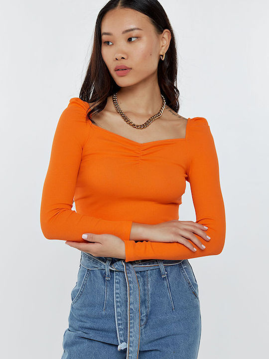 Дамско Crop Top orange