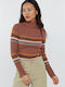 Women's Sweater Striped Pink
