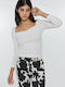Bluze Damă Crop Alb