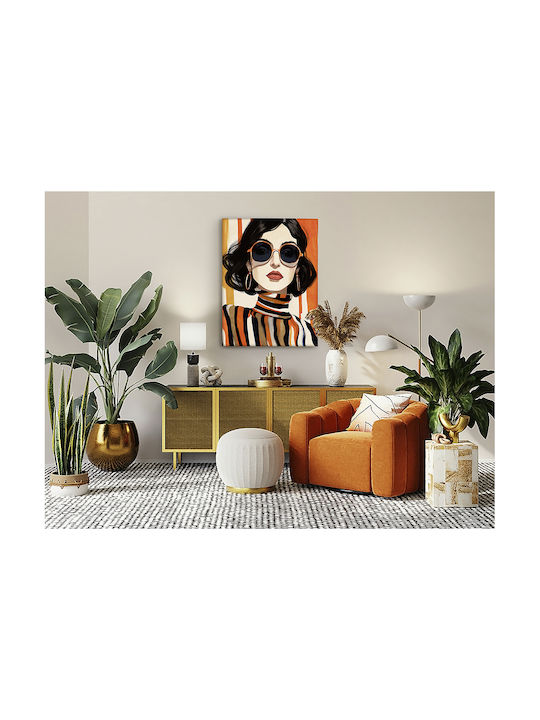 Orange Painting on Canvas 90x120cm