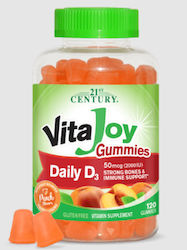 21st Century Vitajoy Daily D 50mcg желирани бонбони Витамин D 120 желирани бонбони