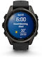 Garmin Fenix 8 Titanium 43mm Waterproof Smartwatch with Heart Rate Monitor (Sapphire, Carbon Grey Dlc Titanium With Black/pebble Grey Silicone Band)