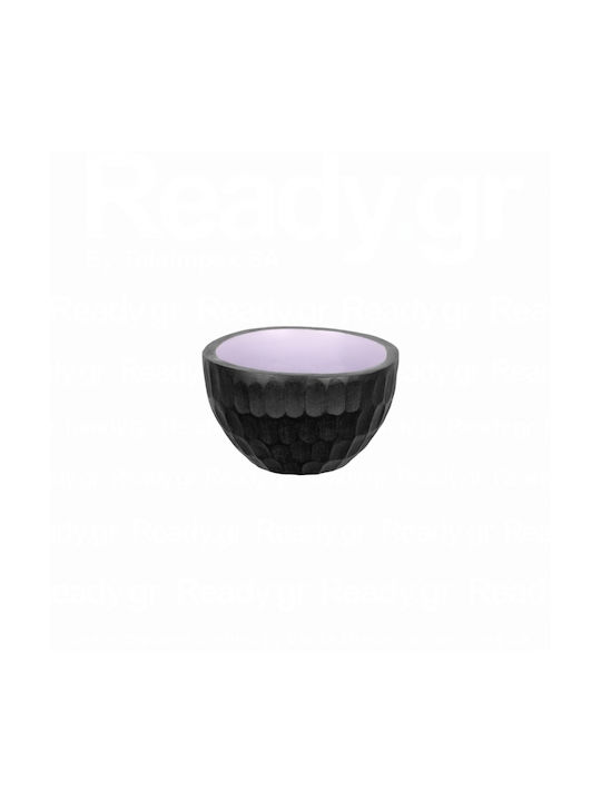 Ready Serving Bowl Round Wooden Black with Diameter 16.3cm 1pcs