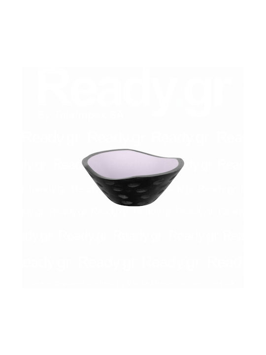 Ready Serving Bowl Round Wooden Black with Diameter 20cm 2pcs