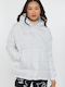 Women's Short Lifestyle Jacket for Winter with Hood White