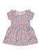 Rochie Fetiță Flori + Volane Roz