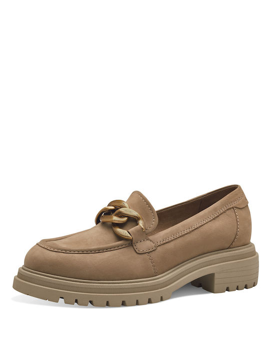 Tamaris Leder Damen Loafers in Braun Farbe