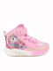 Kinder Sneakers Hoch mit Klettverschluss & Lichtern Rosa