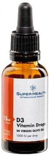 Super Health Vitamin D3 for Immune System Boost & Bone Health 1000iu 15ml