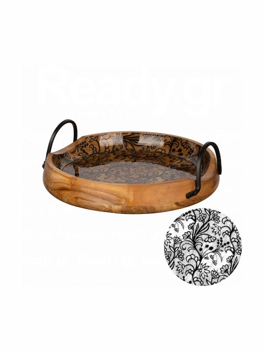 Ready Ξύλινος Δίσκος Σερβιρίσματος 35x35x12.5cm