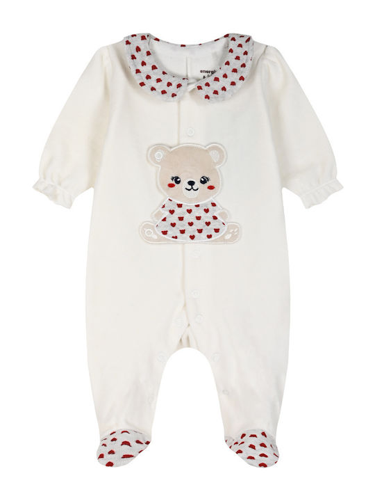 Energiers Baby Bodysuit Velvet ecru