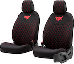 Otom Car Seat Cushion Set 2pcs Polyester RSX Sport Black / Red