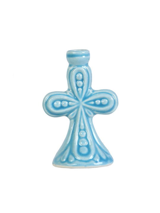 Clay Candle Holder Cross 6 Shades