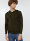 Langarm-Pullover Khaki