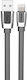 Moxom Flat / Braided USB-A to Lightning Cable Μαύρο 1m
