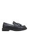 Serilda Δερμάτινα Γυναικεία Loafers σε Μαύρο Χρώμα