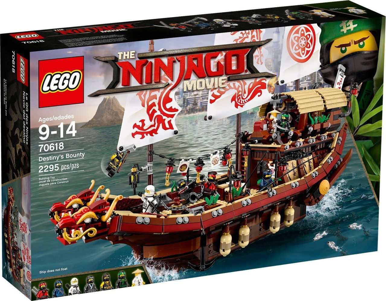 Lego Ninjago Destiny's Bounty for 14 Years 2295pcs 70618