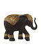 Figurină decorativă Alexandra House Living Elefant din plastic negru auriu 9 X 18 X 18 cm