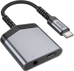 Hoco Aux 2in1 USB-C male σε 3.5mm female