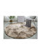 Rug Round Shaggy Wool Beige