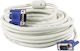 VGA към VGA кабел мъжки към мъжки 20м екраниран бял