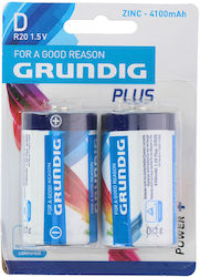 Grundig Zinc Battery D/r20 1.5v 4100mah 2 Pcs