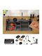 Built-in Sink 80x46 Cm Faucet Complete Set 8 Pieces Stainless Steel Anthracite Ml Design