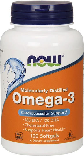 Now Foods Omega-3 Ιχθυέλαιο 1mg 100 μαλακές κάψουλες