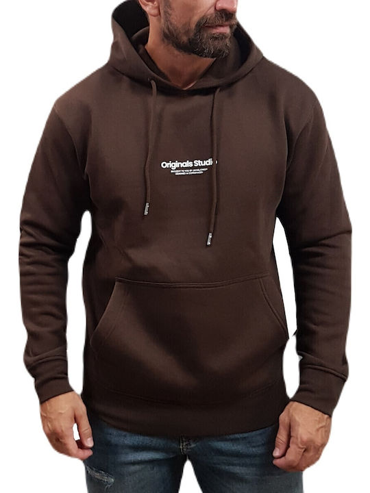 Jack & Jones Sweatshirt mit Kapuze Chocolate Brown