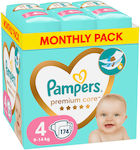 Pampers Scutece cu bandă adezivă Premium Care Nr. 4 pentru 9-14 kgkg 174buc