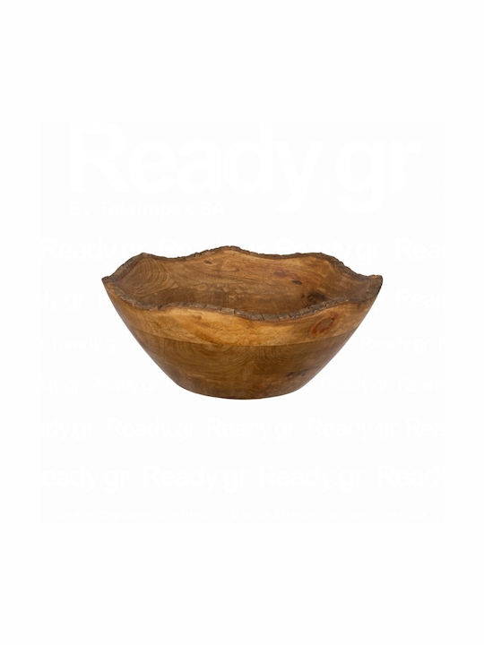 Ready Wooden Salad Bowl Brown 30x30x10.6cm