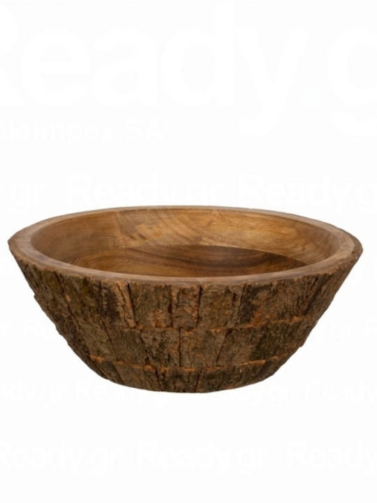 Ready Σαλατιέρα Ξύλινη Καφέ 25x25x10.6cm 2τμχ
