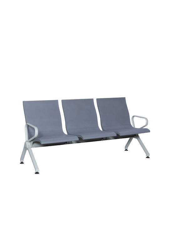 Three Seater Waiting Chair in Gray Color 1pcs