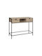 Aliaj Metal Console Table Natural Color L100xW35xH80cm