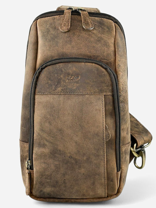 Leder Herrentasche Sling Braun