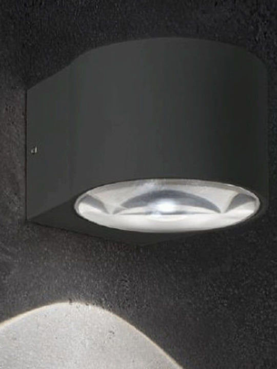 Zafferano Επιτοίχιο Εξωτερικό Φωτιστικό LED IP65 6W με Θερμό Λευκό Φως 7.1x10.5x12εκ.