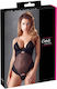 Body Bodysuit Sexy Plasă Negru