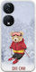 Xmas Bear Ski On Honor 90 Smart 5G Flexible TPU Transparent Silicone