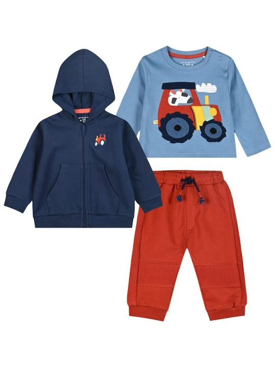 Energiers Kids Sweatpants Set Red